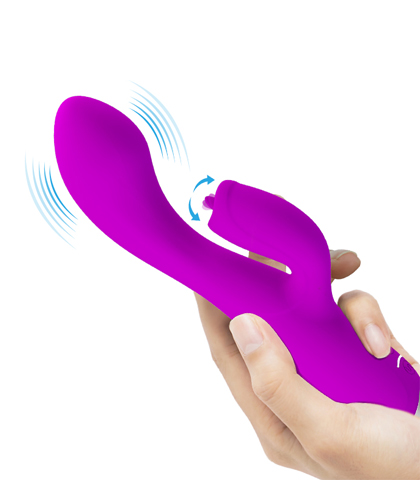 Vibrator sa dodatkom za klitoris lizanje